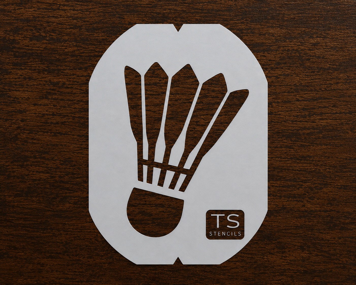 Reallybadminton Shuttle logo badminton stencil