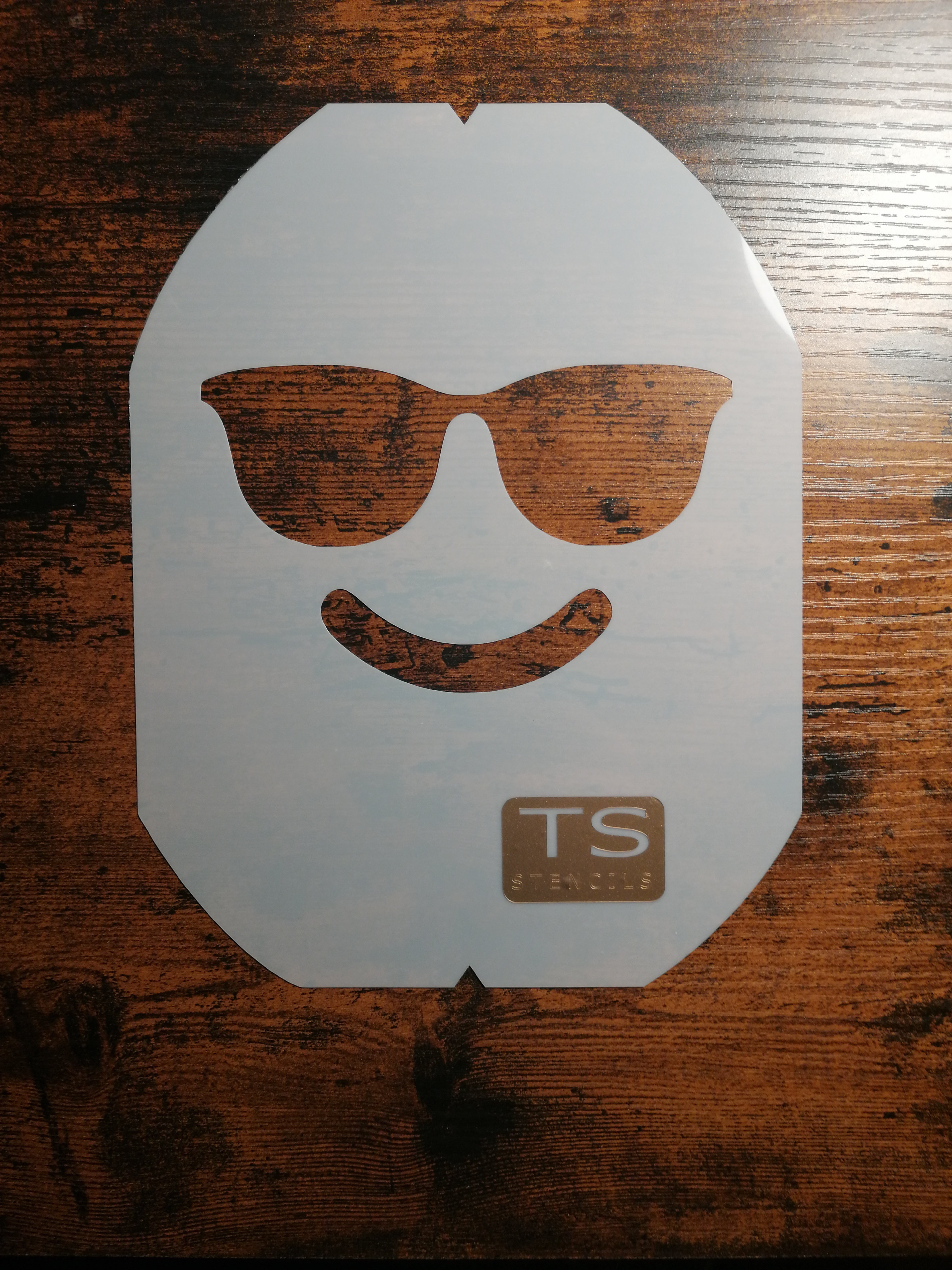 Cool Emoji Badminton Stencil