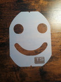 Smile Emoji Badminton Stencil