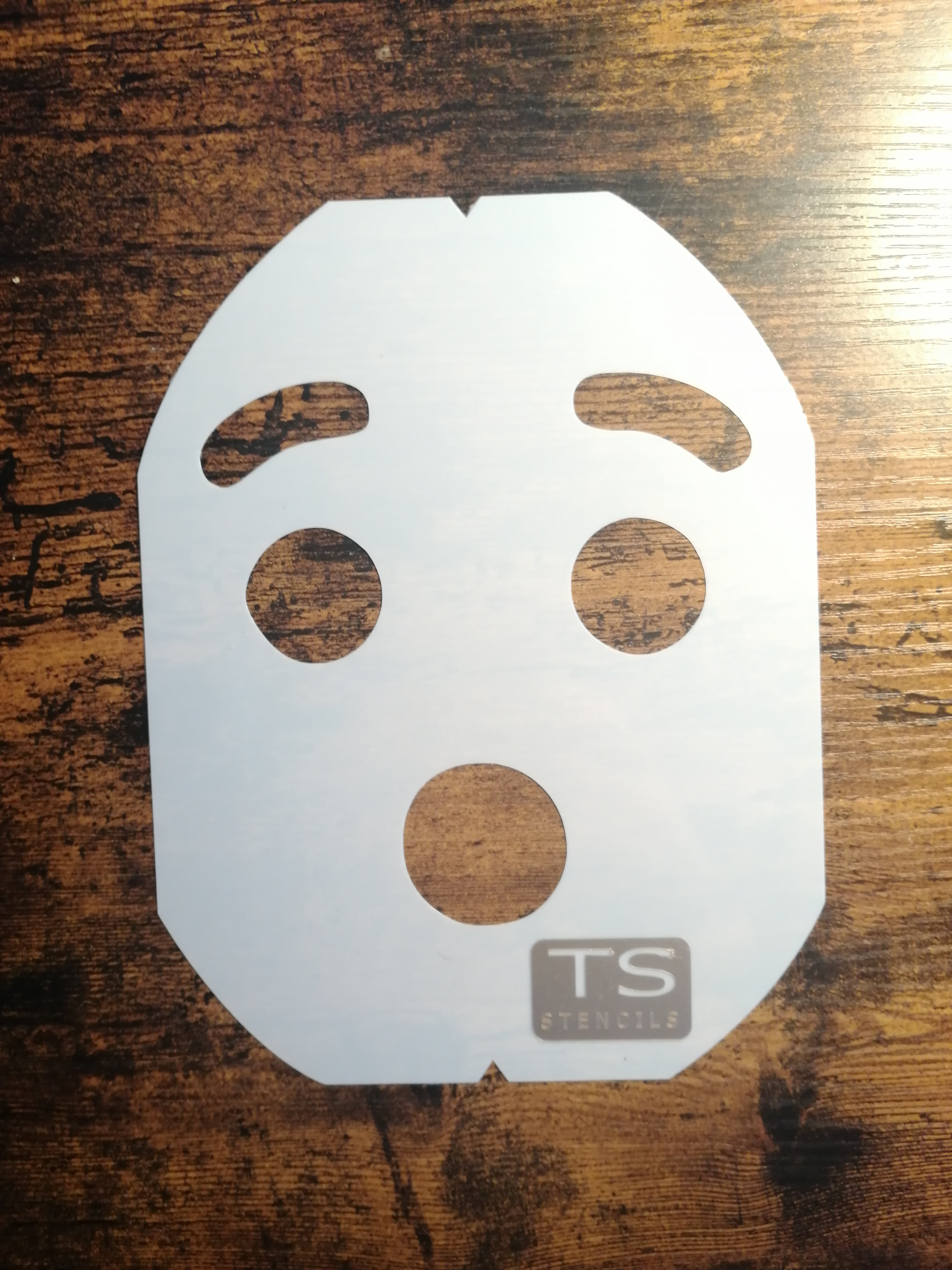 Surprised Emoji Badminton Stencil