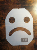 Sad Emoji Badminton Stencil