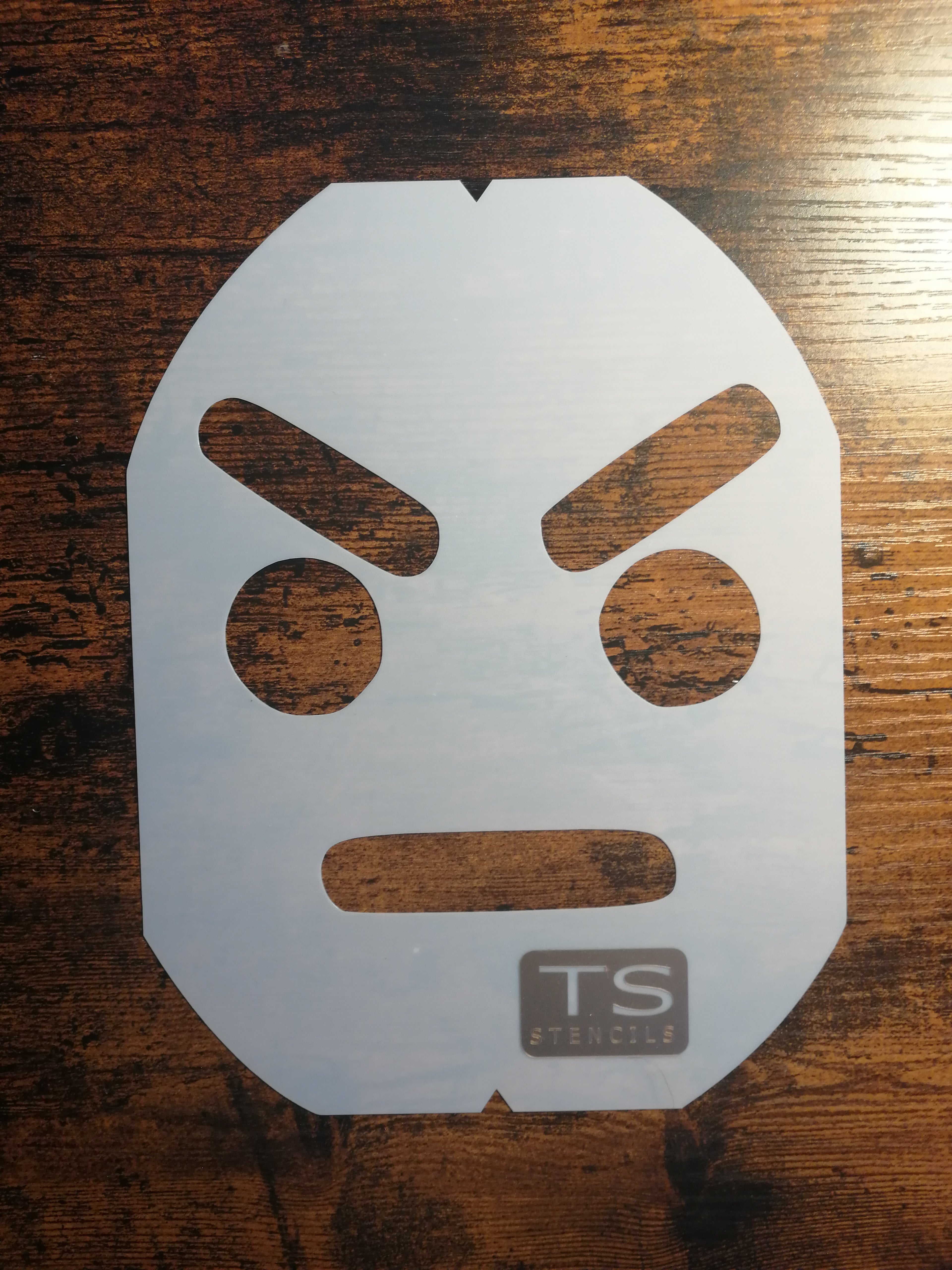 Angry Emoji Badminton Stencil