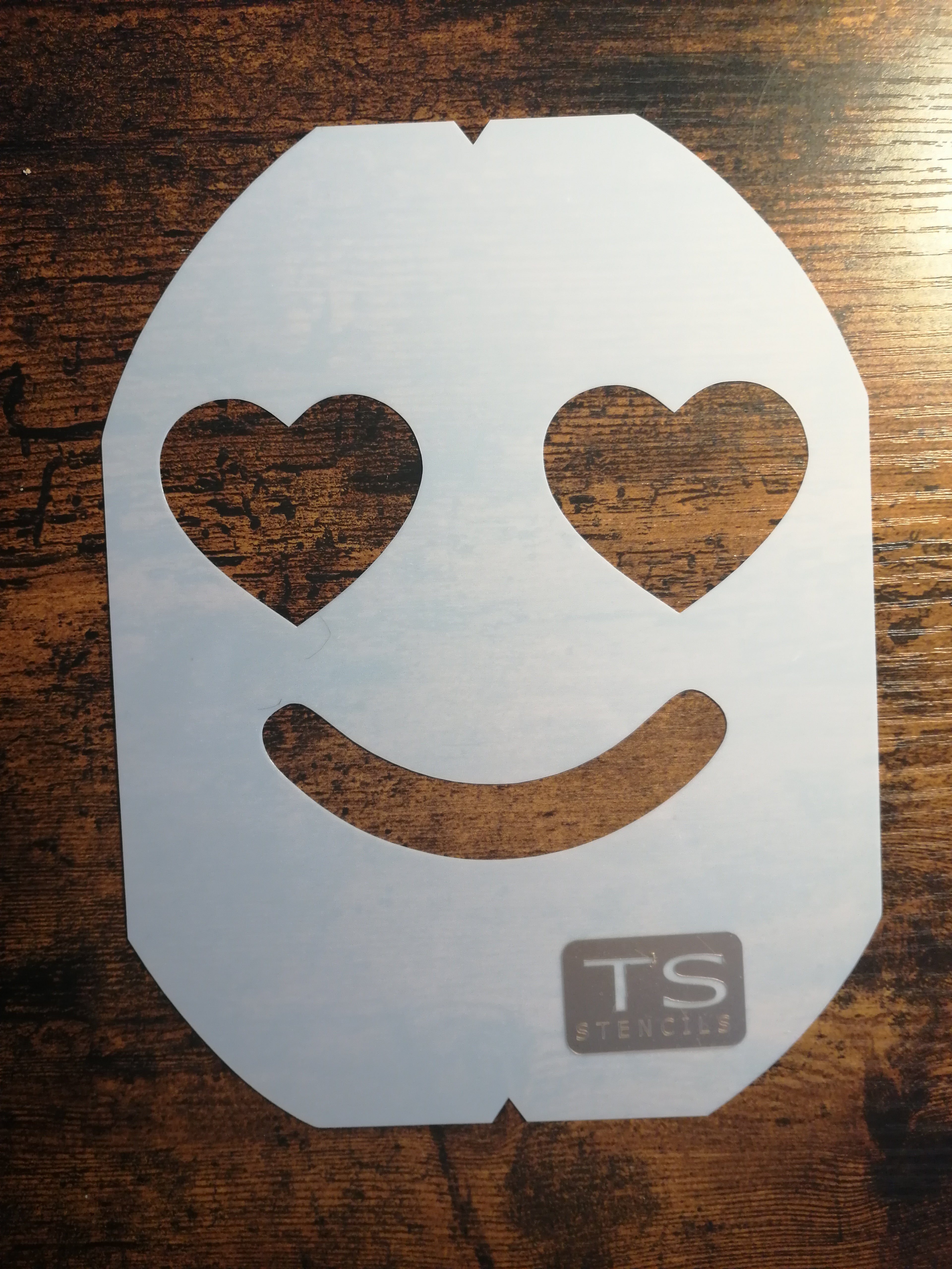 Heart Emoji Badminton Stencil