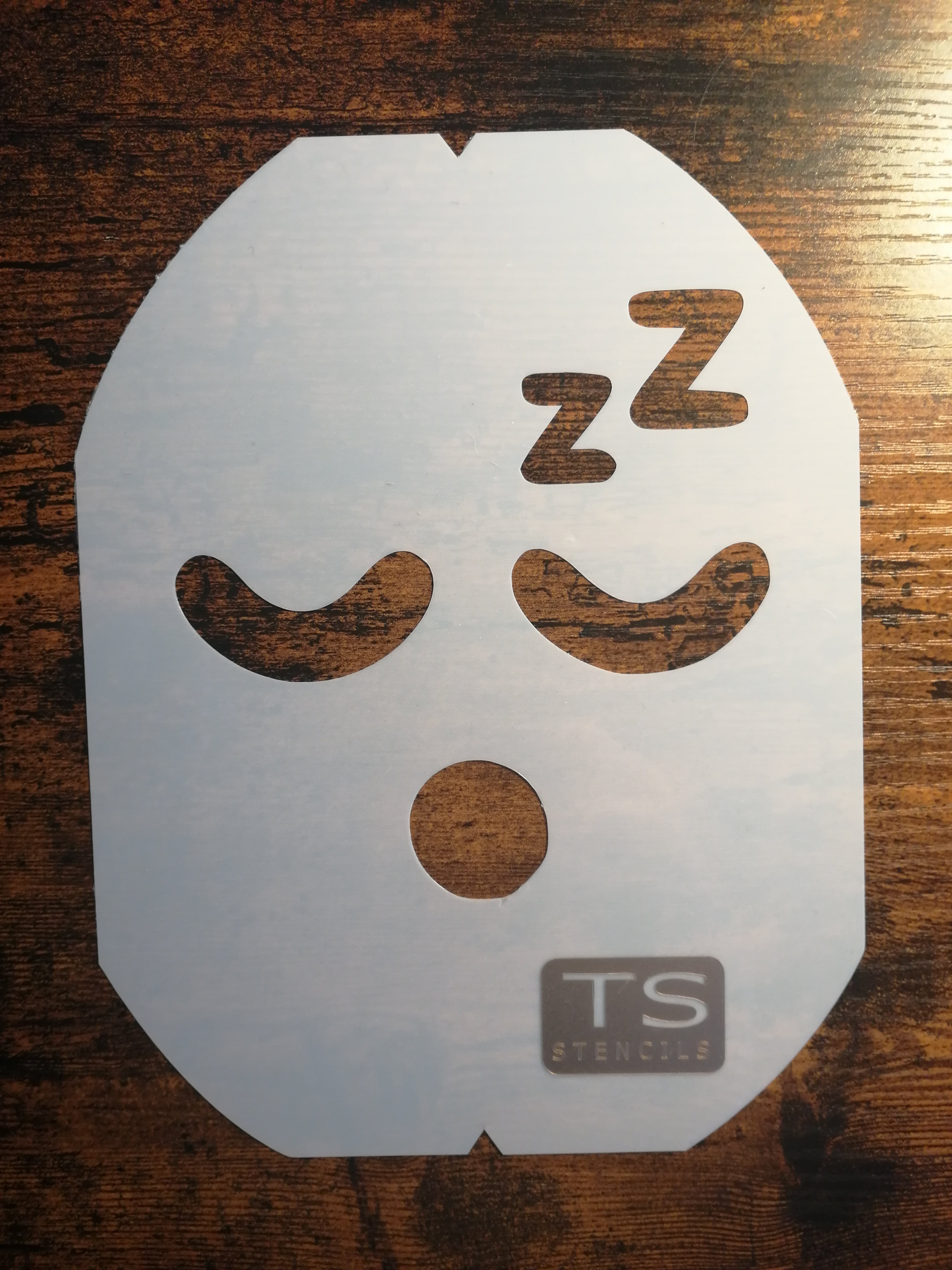 Sleepy Emoji Badminton Stencil
